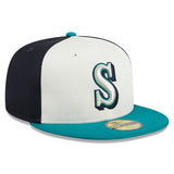 Men's Seattle Mariners New Era Cream 2024 Batting Practice 59FIFTY Fitted Hat