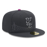 Men's New York Mets New Era Graphite 2024 City Connect 59FIFTY Fitted Hat