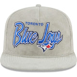 Men's Toronto Blue Jays New Era Gray Corduroy Golfer Snapback Adjustable Hat