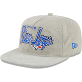 Men's Toronto Blue Jays New Era Gray Corduroy Golfer Snapback Adjustable Hat