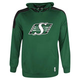 Men's New Era Green Saskatchewan Roughriders Sideline Shuffle Pullover Hoodie