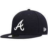 Men's Atlanta Braves New Era Navy 1995 World Series Side Patch 59FIFTY Fitted Hat