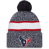 Men's New Era Navy Houston Texans 2023 Sideline Cuffed Knit Hat With Pom