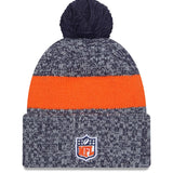 Men's New Era Orange Denver Broncos 2023 Sideline Cuffed Knit Hat With Pom