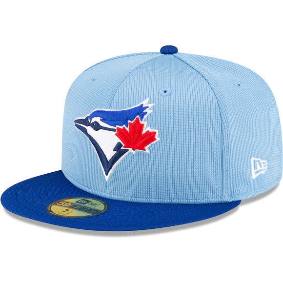 Toronto Blue Jays New Era 2024 Batting Practice On-Field 59FIFTY Fitted Hat - Powder Blue