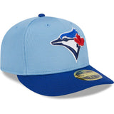 Men's Toronto Blue Jays New Era Powder Blue 2024 Batting Practice On-Field Low Profile 59FIFTY Fitted Hat