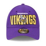 Men's New Era Purple Minnesota Vikings 2023 NFL Draft 9FORTY Adjustable Hat