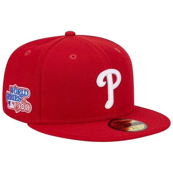 Men's Philadelphia Phillies New Era Red 1980 World Series Team Color 59FIFTY Fitted Hat