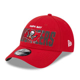 Men's New Era Red Tampa Bay Buccaneers 2023 NFL Draft 9FORTY Adjustable Hat