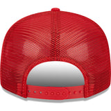 Men's New Era Red Toronto Raptors Team Color Trucker 9FIFTY Snapback Hat