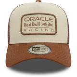 Red Bull Racing New Era Seasonal E-Frame Trucker Adjustable Hat - Tan