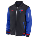 Men's Toronto Blue Jays Nike Navy 2024 City Connect Authentic Collection Game Time Full-Zip Bomber Jacket