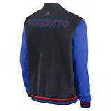 Men's Toronto Blue Jays Nike Navy 2024 City Connect Authentic Collection Game Time Full-Zip Bomber Jacket