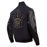 Men's Pro Standard Toronto Maple Leafs Black & Gold Full-Zip Varsity Jacket