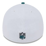 Men's New Era White/Midnight Green Philadelphia Eagles 2023 Sideline 39THIRTY Flex Hat