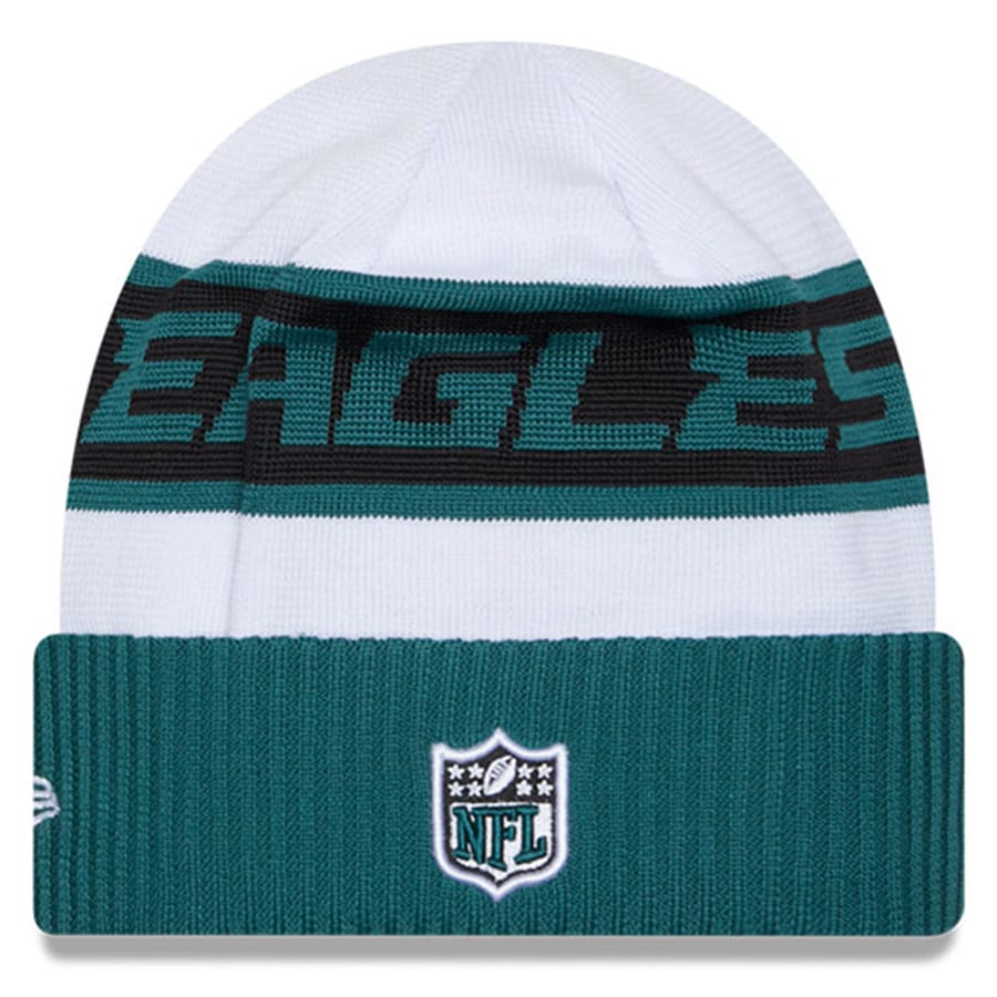 Men's New Era White/Midnight Green Philadelphia Eagles 2023 Sideline T ...