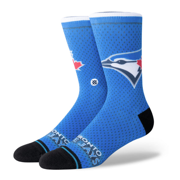 Men's Toronto Blue Jays MLB Baseball Stance Bp Jersey Crew Socks - Size Large