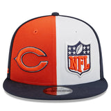 Men's New Era Orange/Navy Chicago Bears 2023 Sideline Primary Logo 9FIFTY Snapback Hat