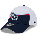 Men's New Era White/Navy Tennessee Titans 2023 Sideline 39THIRTY Flex Hat