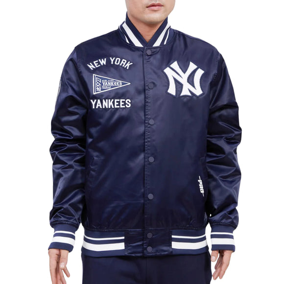 Men's Pro Standard Navy Blue New York Yankees Classic Satin Full-Snap Jacket