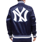 Men's Pro Standard Navy Blue New York Yankees Classic Satin Full-Snap Jacket