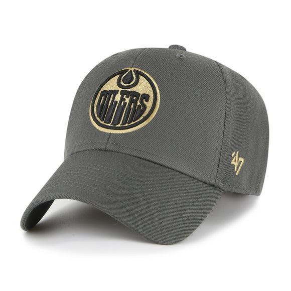 Edmonton Oilers 'NHL 47 Brand Smoke Show MVP Snapback Hat - Charcoal