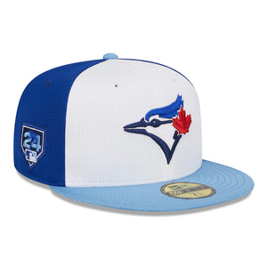 Men's Toronto Blue Jays New Era White/Powder Blue 2024 Spring Training 59FIFTY Fitted Hat