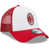 AC Milan New Era Core E-Frame Trucker Adjustable Hat - White/Red