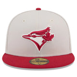 Men's Toronto Blue Jays New Era Khaki/Red 2024 Fourth of July 59FIFTY Fitted Hat