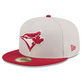 Men's Toronto Blue Jays New Era Khaki/Red 2024 Fourth of July 59FIFTY Fitted Hat