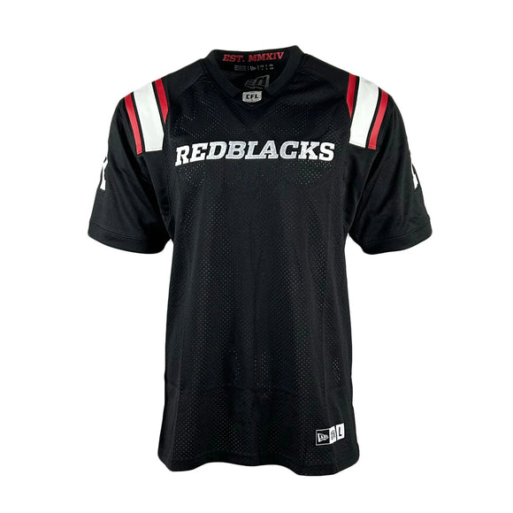 Men's Ottawa Redblacks New Era CFL Replica Home Football Jersey - Black