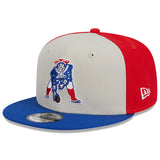 Men's New Era Cream/Royal New England Patriots 2023 Sideline Historic 9FIFTY Snapback Hat