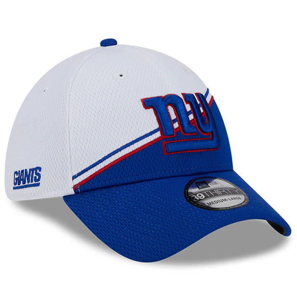 Men's New Era White/Royal New York Giants 2023 Sideline 39THIRTY Flex Hat