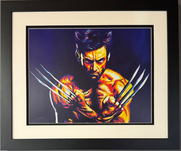 Wolverine Hugh Jackman Replica 3D Art Print 11x13 Marvel Super Hero Framed 14x27