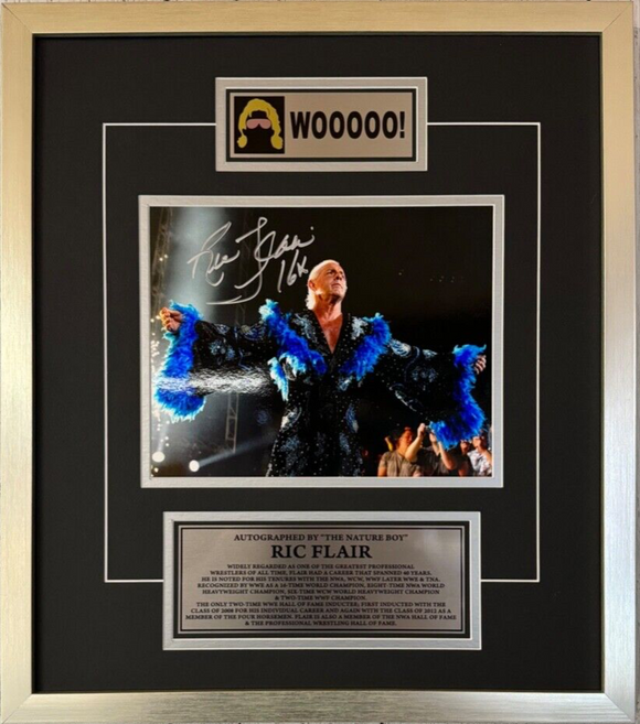 WWE Hall of Fame Superstar Ric Flair Signed Framed 16x18.5 Authenticated w/ COA