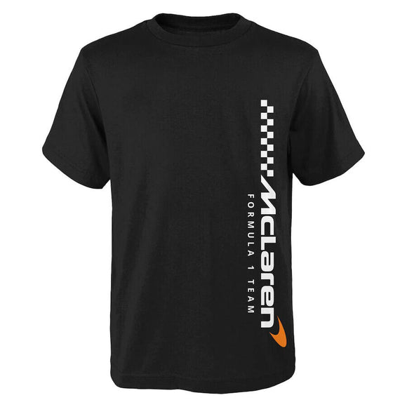 Youth Motorsports McLaren F1 Team Checkered Flag T-Shirt - Black