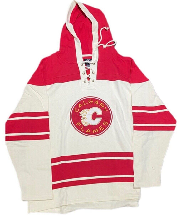 Men's Calgary Flames 2023 Heritage Classic NHL Hockey '47 Brand Jersey Lacer Hoodie