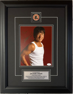 Jackie Chan International Super Star Signed 8x10 Framed Inscribed "Love U" - JSA Authenticated