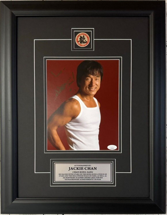 Jackie Chan International Super Star Signed 8x10 Framed Inscribed 