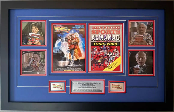 Back To The Future Signed Gray's Sports Almanac -  Michael J Fox Christopher Lloyd Tom Wilson & James Stewart Tolkan