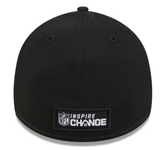 Men's New Era Gray/Black NFL Pittsburgh Steelers 2023 Inspire Change 39THIRTY Flex Hat