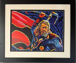 Thor Chris Hemsworth Replica 3D Art Print 11x13 Marvel Super Hero Framed 14x27