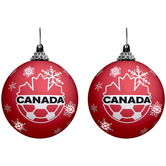 Team Canada International Soccer 2 Pack Light Up Christmas Tree Ornament