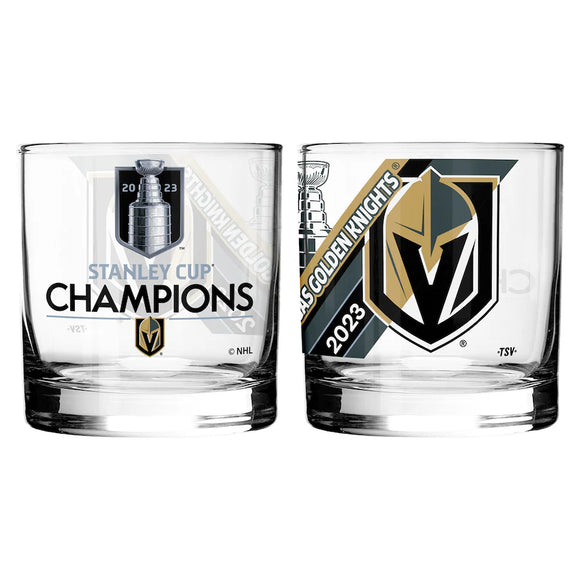 The Sports Vault Vegas Golden Knights 2023 Stanley Cup Champions Two-Piece 11oz. Rocks Glass Set