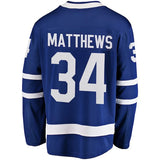 Men's Toronto Maple Leafs Auston Matthews Fanatics Branded Royal Breakaway - Player Jersey With C & Milk Patch