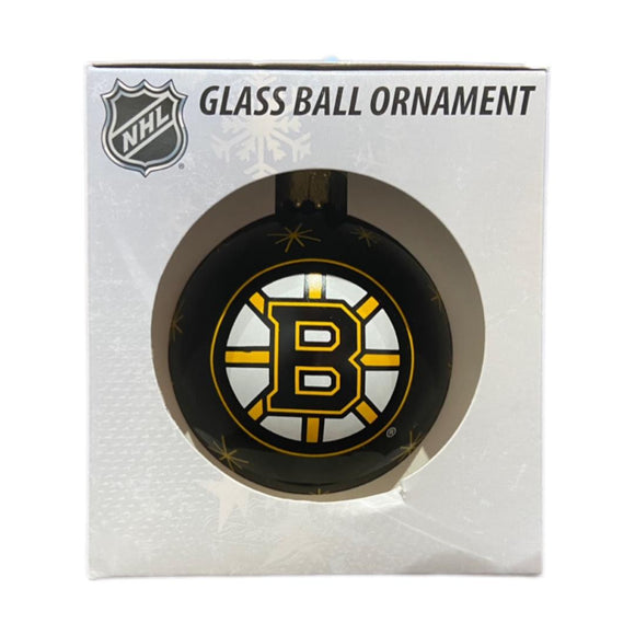 Boston Bruins Double Sided Single Ball Christmas Ornament NHL Hockey