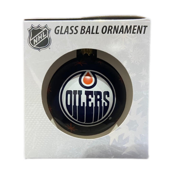 Edmonton Oilers Double Sided Single Ball Christmas Ornament NHL Hockey