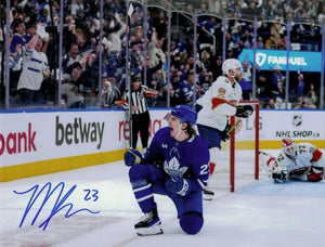 Matthew Knies Toronto Maple Leafs Autographed 8" x 10" First NHL Goal Photograph