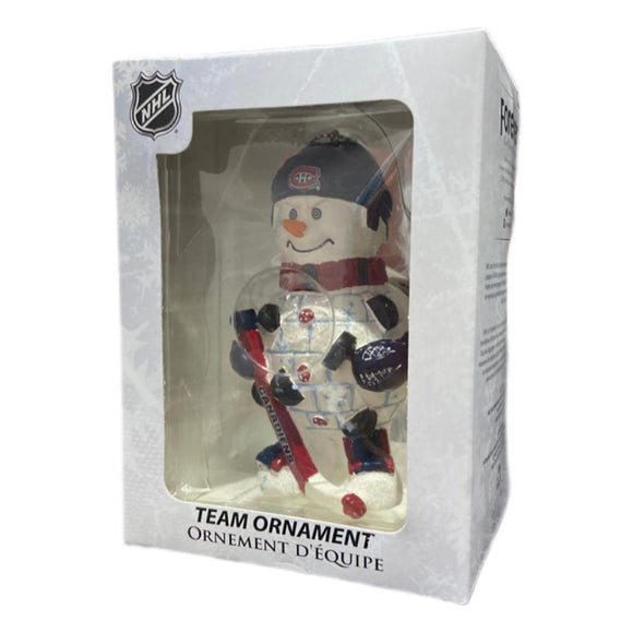 Montreal Canadiens Thematic Snowman Ornament NHL Hockey by Forever Collectibles