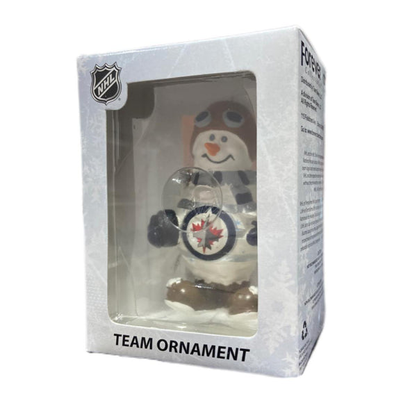 Winnipeg Jets Thematic Snowman Ornament NHL Hockey by Forever Collectibles